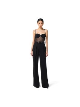 Tuta Elisabetta Franchi TU05756E2 da donna nera.