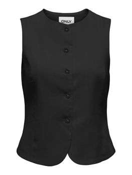 Gilet Only GOA S L LINEN BL WAIS 15363724 da donna nero.