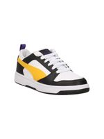 sneaker puma 393833 da bambino nera gialla e bianca.
