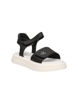 Sandalo Calvin Klein Jeans V3A2-82047 da bambina nero+argento.