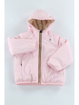 Piumino K-Way claude orsetto K7142TWW4U da bambina pink.