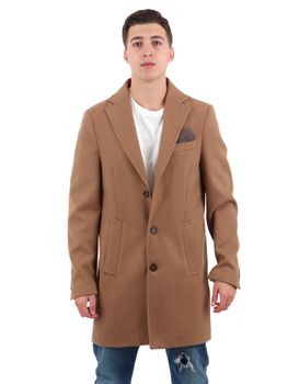 Cappotto AD Icon T-213 da uomo cammello.