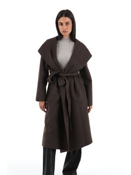Cappotto Yes Zee O034 L200 da donna tortora.