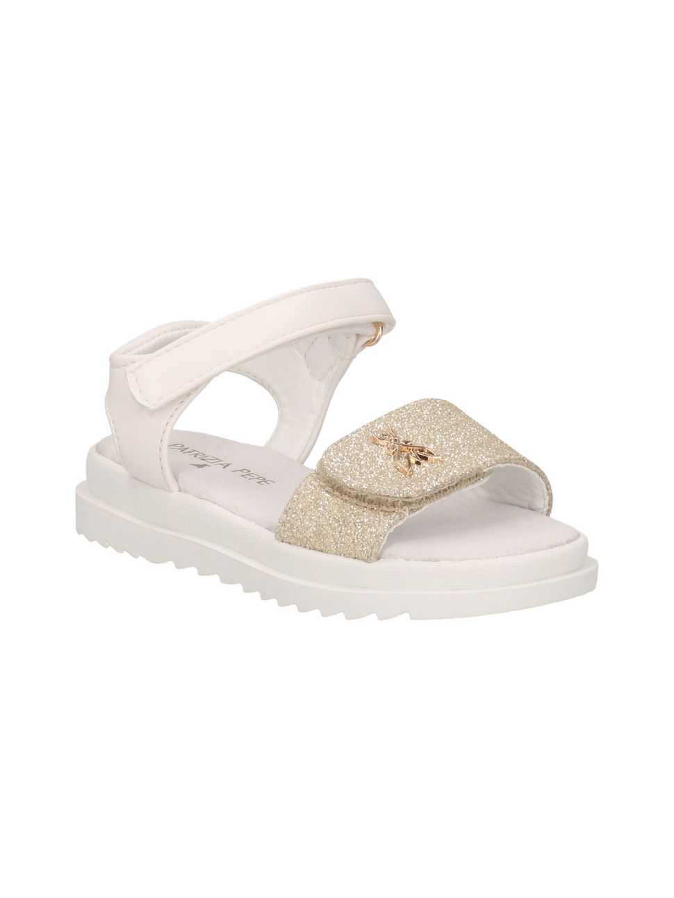 Sandalo Patrizia Pepe PPK364 da bambina glitter platino GulliverModa