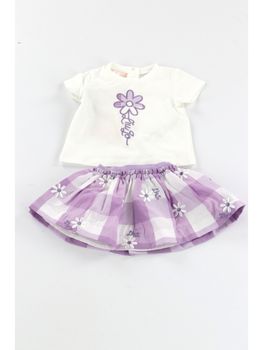 Set Liu Jo HA5052T4379 da neonata bianco+glicine.