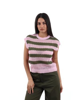 Gilet I AM 6091 da donna militare e rosa.