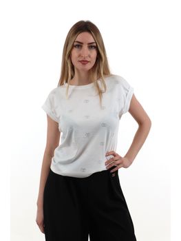 T-shirt Yes Zee T215 S100 da donna bianca.