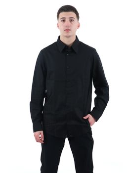 Camicia Armani Exchange XM001587 AF16631 da uomo nera.