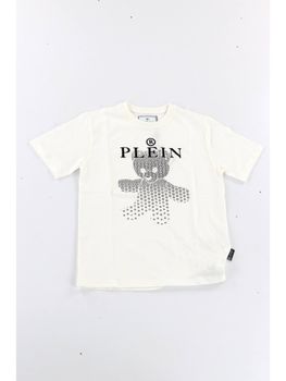 T-shirt Philipp Plein F6PHJBTH146 da ragazzo bianca.