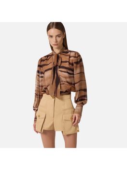 Camicia Elisabetta Franchi CA16062E2 da donna cammello.