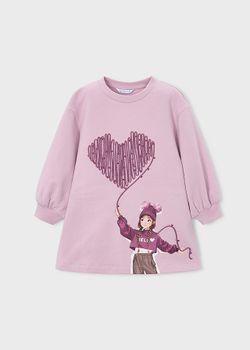 Vestito Mayoral 4914 da bambina malva.