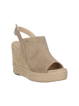 Sandalo Nero Giardini E410600D VELOUR da donna creta.