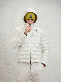 Piumino Blauer BLUC02053 005958 da uomo bianco.