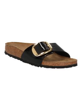 Ciabatta Birkenstock 1027785 Madrid Big Bucckle da donna nera.