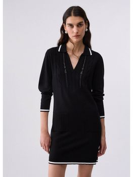 Abito Liu Jo TF6271MS63L da donna nero e bianco.