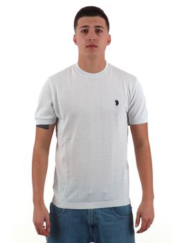 Maglia U.S. Polo Assn 173005 0245 400 da uomo bianca