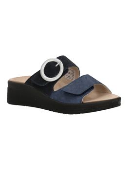 Grunland Stivali Polacchi In Vera Pelle – Modello IMOD PO1720, Colore Blu-Nero, Tacco Basso, Suola In Sughero, Taglia 36 - 3