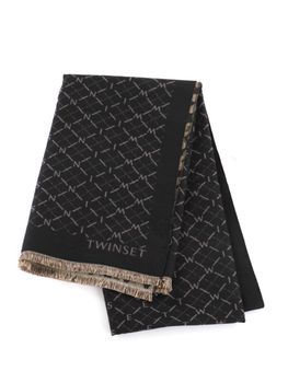 Stola Twinset 262TA4300 da donna nera+grigia.