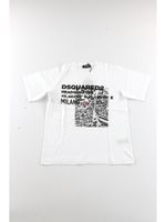 t-shirt dsquared2 dq2801 d004g da bambino bianca.
