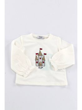 T-shirt Liu Jo KF6097JS003 da bambina bianca.