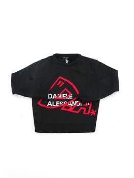 Maglione Daniele Alessandrini 1231WZ00186 da bambino nero.