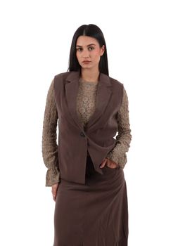 Gilet I AM 30912 da donna caffè.