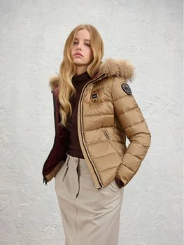 Piumino Blauer BLDC03038 006047 da donna caffelatte.