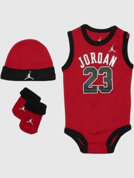 Set Jordan LJ0208 da neonato rosso.