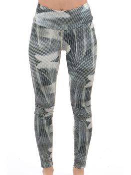 Leggings Fila FAW0721 83366 da donna bianco grigio e nero.