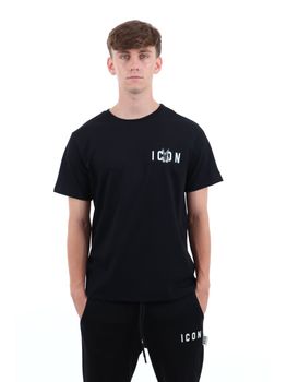 T-shirt Icon IUT045 da uomo nera.