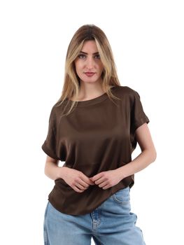 Blusa Emme Marella EMMRAMO da donna marrone.