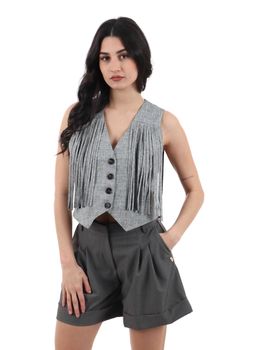 Gilet Pinko 106965 A3AS da donna nero+bianco.