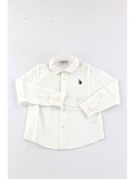 Camicia U.S Polo ASSN 504001 0190 da bambino bianca.