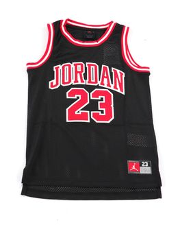 Canotta Jordan 95A773 da bambino nero+rosso.