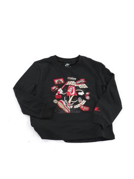 T-shirt Nike 86P339 da bambino nera.