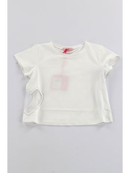 T-shirt Liu Jo GA5067J5003 da bambina bianca.