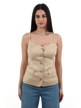 Top Guess W5GH0L WH5L2 da donna taupe.