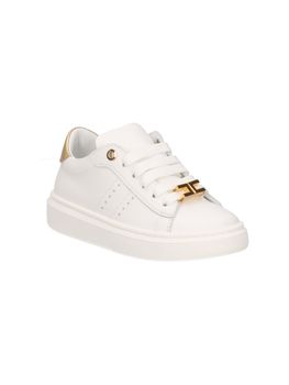 Sneaker Elisabetta Franchi La Mia Bambina F4A9E0034 bianca e oro.