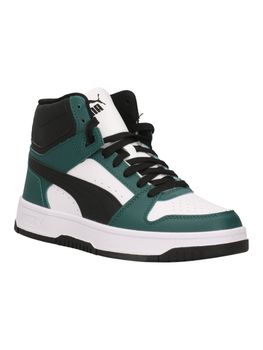 Sneakers Puma Rebound Slam Mid Jr 408800 unisex bambini herb garden+black+white.