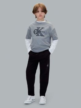 Pantalone Calvin Klein LVCKTJC14B da bambino nero.