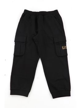 Pantalone EA7 7B000028 AF10380 da bambino nero+oro.