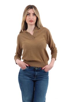 Maglia Emme Marella EMMLONZA da donna marrone.