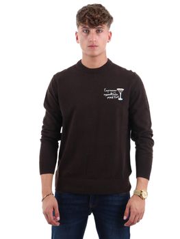 Maglione MC2 Saint Barth HER0024 da uomo espresso cocktail.