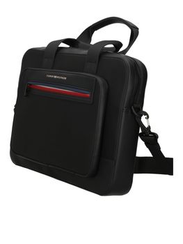 Porta pc Tommy Hilfiger AM0AM14158 da uomo nera.