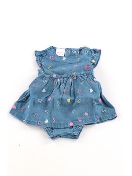 Abito Guess S5GG12 WHBL0 da bambina print.