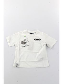 T-Shirt Diadora 181672 20002 da bambino bianca.