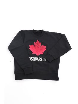 Felpa Dsquared2 DQ3193 D0AGW da ragazzo nera.