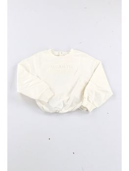 Felpa Elisabetta Franchi La Mia Bambina EGFE0460FF002 da bambina panna.