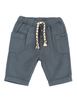 Pantalone 08980 028 da neonato azzurro scuro.