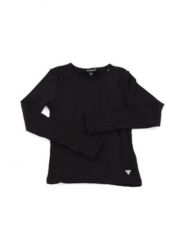 T-shirt Guess J6YI15 K3722 da bambina nero.